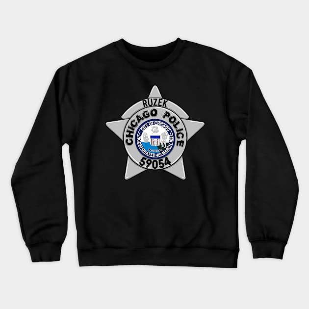 Adam Ruzek | Chicago PD Badge 59054 Crewneck Sweatshirt by icantdrawfaces